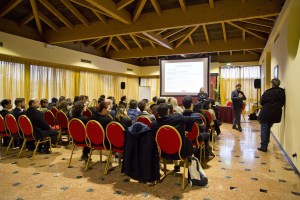 Dennis Zambon e Silvia Curti in un intervento al TFP Summit 2018